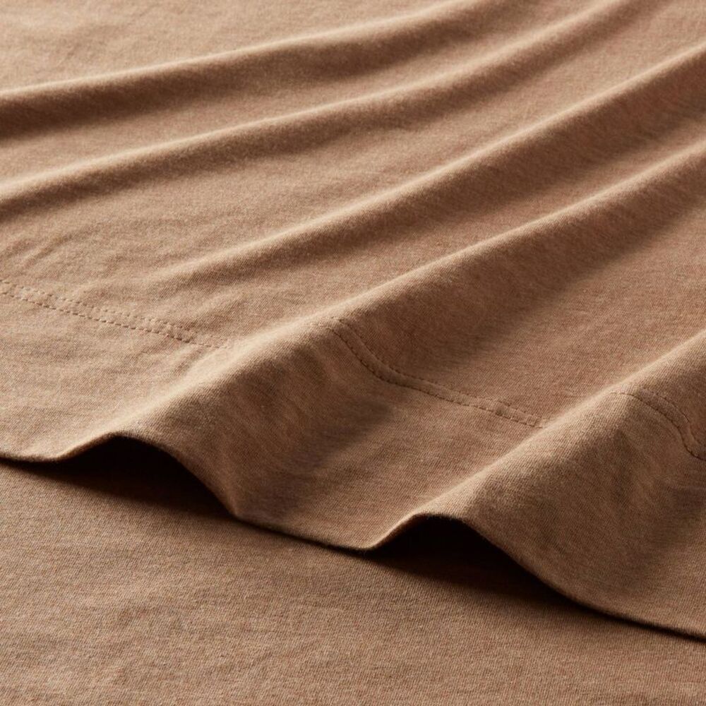 Threshold - King Cotton Jersey Sheet Set Brown Heather - Thres Brown - Picture 3 of 4
